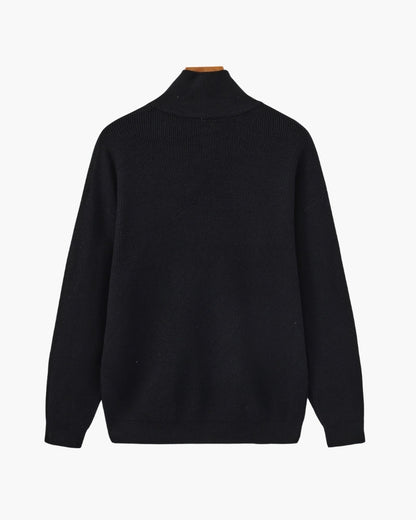 PULL DEMI-ZIP MAILLE RAFFINÉ
