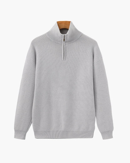 PULL DEMI-ZIP MAILLE RAFFINÉ