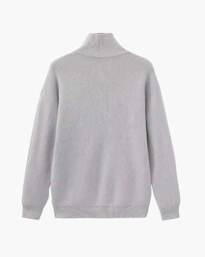 PULL DEMI-ZIP MAILLE RAFFINÉ